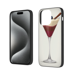 iPhone 15/Pro/Max 鸡尾酒图案手机壳 - OKOMALL