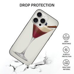 iPhone 15/Pro/Max 雞尾酒圖案手機殼 - OKOMALL