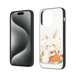爱心守护兔子iPhone 15/15 Pro Max手机壳 - okomall