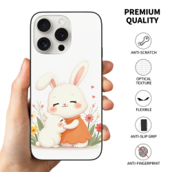愛心守護兔子iPhone 15/15 Pro Max手機殼 - okomall
