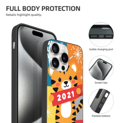 可爱卡通苹果手机壳 - iPhone 15/15 Pro/15 Pro Max 手机壳 | OKOMALL