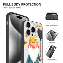 iPhone 15/Pro/Max 卡通可愛動物圖案手機殼 - okomall