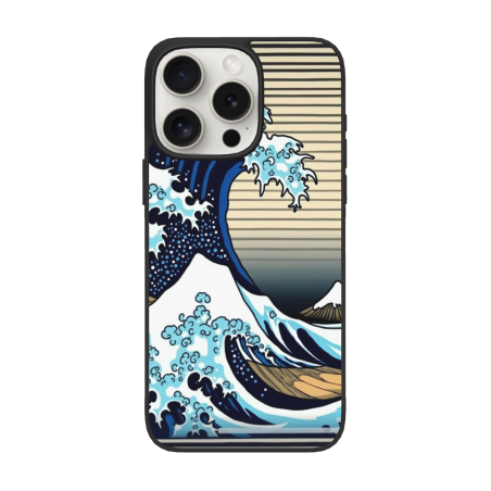 iPhone 15/15 Pro/15 Pro Max 手機殼 - 神奈川衝浪者浮世繪 - okomall