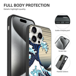 iPhone 15/15 Pro/15 Pro Max 手機殼 - 神奈川衝浪者浮世繪 - okomall