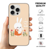 iPhone 15/Pro/Max 萌兔花卉手機殼 - okomall