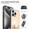 iPhone 15/Pro/Max 萌兔花卉手機殼 - okomall