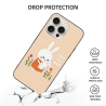 iPhone 15/Pro/Max 萌兔花卉手機殼 - okomall