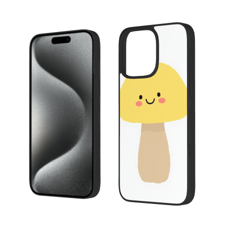 可愛蘑菇圖案iPhone 15/15 Pro Max手機殼 - okomall