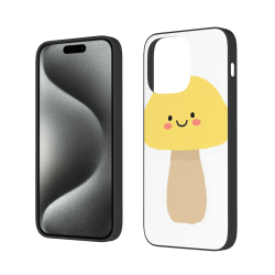 可愛蘑菇圖案iPhone 15/15 Pro Max手機殼 - okomall