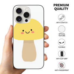 可愛蘑菇圖案iPhone 15/15 Pro Max手機殼 - okomall