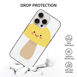 可愛蘑菇圖案iPhone 15/15 Pro Max手機殼 - okomall