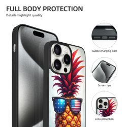 Custodia per iPhone 15/Pro/Max Ananas - Custodia antiurto estiva rinfrescante | okomall