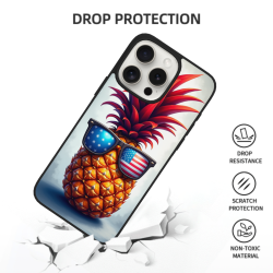 Custodia per iPhone 15/Pro/Max Ananas - Custodia antiurto estiva rinfrescante | okomall