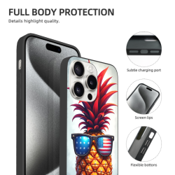 iPhone 15/Pro/Max 菠萝手机壳 - 清凉夏日防摔手机壳 | okomall