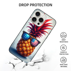 Custodia per iPhone 15/Pro/Max Ananas - Custodia antiurto estiva rinfrescante | okomall