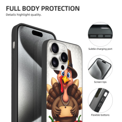 iPhone 15/15 Pro/15 Pro Max 火鸡图案手机壳 - OKOMALL