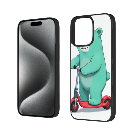 iPhone 15/Pro/Max 小熊滑板手机壳 - okomall