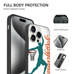 iPhone 15/Pro/Max 籃球運動員圖案手機殼 - OKOMALL