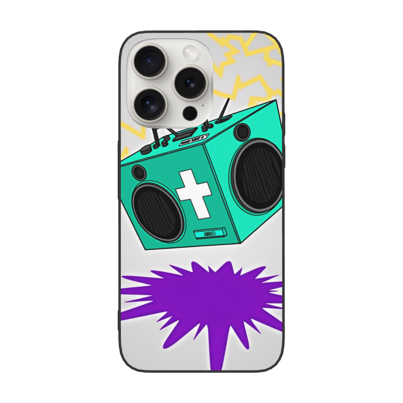 iPhone 15 Pro/Pro Max 撞色放射紋理手機殼 - okomall