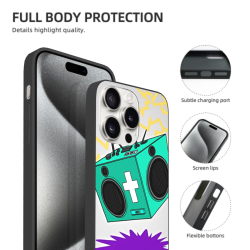 iPhone 15 Pro/Pro Max 撞色放射紋理手機殼 - okomall