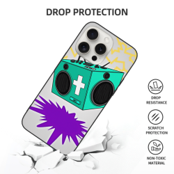 iPhone 15 Pro/Pro Max 撞色放射紋理手機殼 - okomall