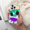 iPhone 15 Pro/Pro Max 撞色放射紋理手機殼 - okomall