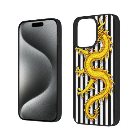 龍紋iPhone手機殼 - iPhone 15/Pro/Max 手機保護套 | okomall