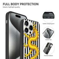 龍紋iPhone手機殼 - iPhone 15/Pro/Max 手機保護套 | okomall