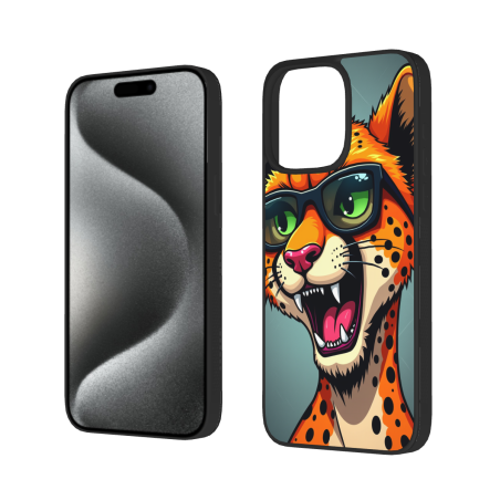 豹纹手机壳 - iPhone 15 Pro/Pro Max 个性防摔手机壳 | OKOMALL