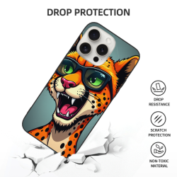 豹纹手机壳 - iPhone 15 Pro/Pro Max 个性防摔手机壳 | OKOMALL