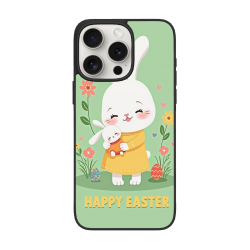 iPhone 15/Pro/Max 兔子花卉手機殼 - OKOMALL