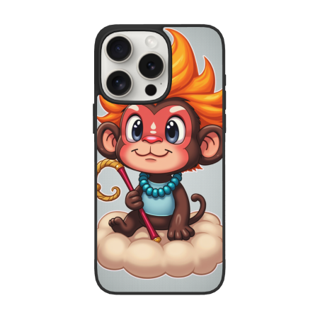 Custodia per iPhone 15/15 Pro/15 Pro Max con motivo di scimmietta carina - OKOMALL