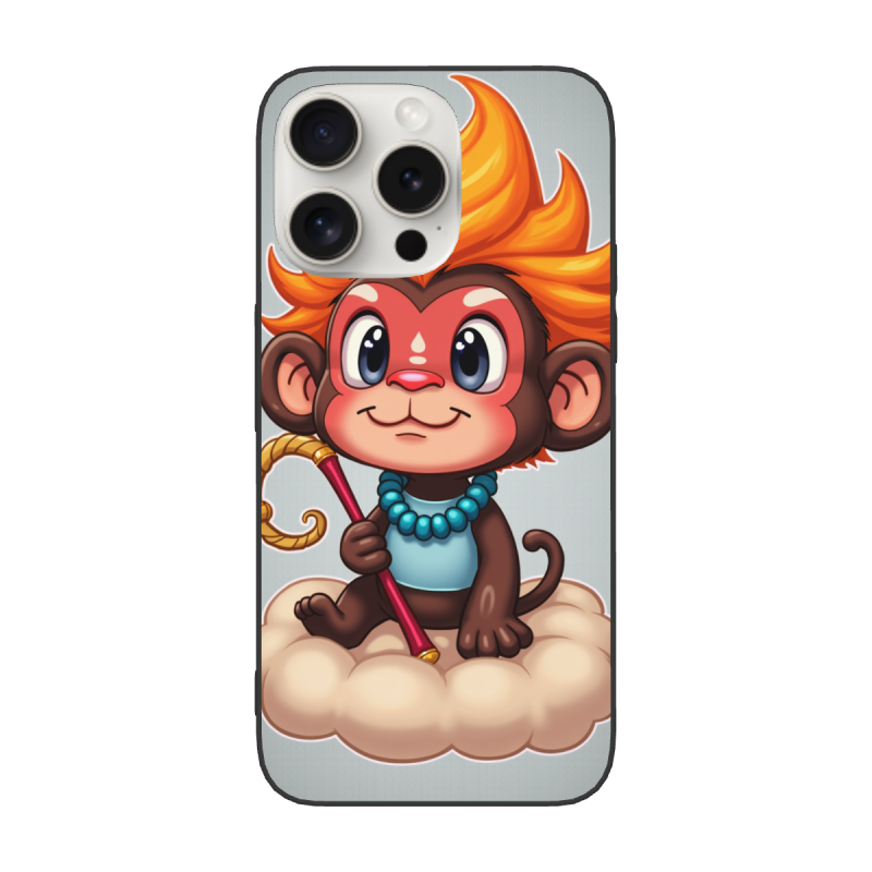 Custodia per iPhone 15/15 Pro/15 Pro Max con motivo di scimmietta carina - OKOMALL