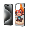 Custodia per iPhone 15/15 Pro/15 Pro Max con motivo di scimmietta carina - OKOMALL