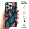 Funda para iPhone 15/Pro/Max "Secreto del Bosque" - Patrón de helechos esmeralda | okomall