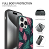 Funda para iPhone 15/Pro/Max "Secreto del Bosque" - Patrón de helechos esmeralda | okomall