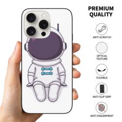 Чехол для iPhone 15/Pro/Max с космонавтом в мультяшном стиле - OKOMALL