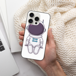 Чехол для iPhone 15/Pro/Max с космонавтом в мультяшном стиле - OKOMALL