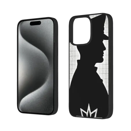 Funda para iPhone 15/Pro/Max con retrato blanco y negro minimalista - okomall.com