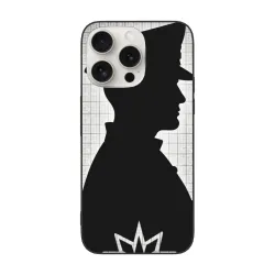 Funda para iPhone 15/Pro/Max con retrato blanco y negro minimalista - okomall.com