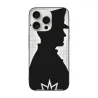 Funda para iPhone 15/Pro/Max con retrato blanco y negro minimalista - okomall.com