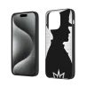 Funda para iPhone 15/Pro/Max con retrato blanco y negro minimalista - okomall.com