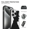 Funda para iPhone 15/Pro/Max con retrato blanco y negro minimalista - okomall.com