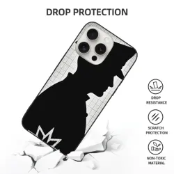 Funda para iPhone 15/Pro/Max con retrato blanco y negro minimalista - okomall.com