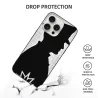 Funda para iPhone 15/Pro/Max con retrato blanco y negro minimalista - okomall.com