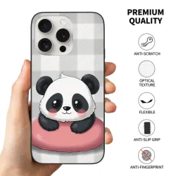 حافظة iPhone 15 Pro/Pro Max لطيفة على شكل باندا - OKOMALL