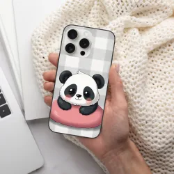 حافظة iPhone 15 Pro/Pro Max لطيفة على شكل باندا - OKOMALL