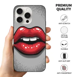 iPhone 15/Pro/Max 唇語魅惑手機殼 - okomall.com