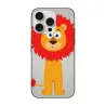 iPhone 15/Pro/Max用カートゥーンライオン柄ケース - OKOMALL