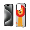 iPhone 15/Pro/Max用カートゥーンライオン柄ケース - OKOMALL